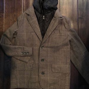 Boys Sz 6 Blazer Style Coat with hood